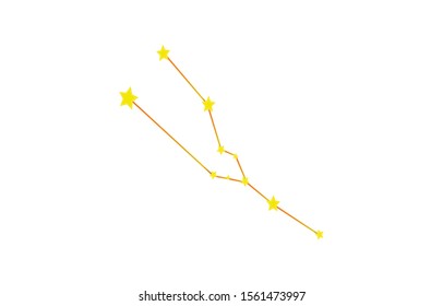 Taurus constellation symbol vector illustration