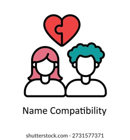Taurus Couple Vector Filled Outline icons style Illustration. EPS 10 File