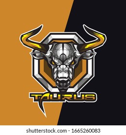 taurus e sport logo and mascot game