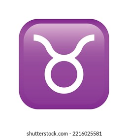 Icono del emoji del Taurus aislado en el fondo blanco. Símbolo de astrología moderno, simple, vector, icono para el diseño de sitios web, aplicación móvil, ui. Ilustración vectorial
