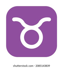 Taurus emoji vector purple button zodiac symbol bull svg