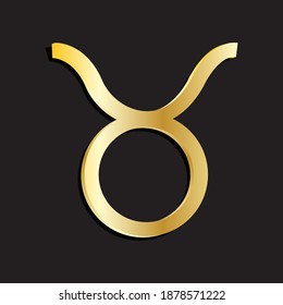 Taurus-Gold auf dunklem Hintergrund.