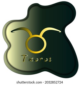 Taurus gradient zodiac. Signs.astrological horoscope, predictions for the new year. Vector illustration