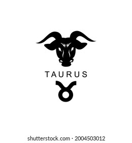 Taurus head astrological sign. Zodiac constellations. Part of the ancient zodiac and calendar system. Taurus zodiac. Vector illustration