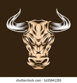 taurus head vector and illustration