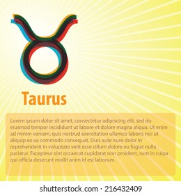  Taurus Horoscope with ample copy space. 