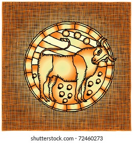 Taurus horoscope sign gold