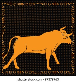 Taurus horoscope sign vectorized hand draw