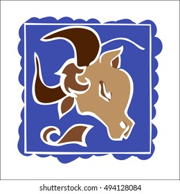 Taurus horoscope symbol. Zodiac sign