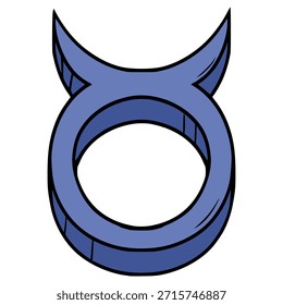 Icono de Tauro ilustración dibujado a mano Vector de contorno