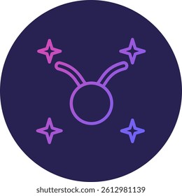 Taurus Line Circle Gradient Style