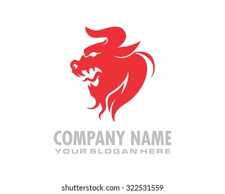 taurus minotaur bull ox wildebeest silhouette vector