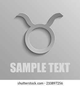 Taurus on a gray background