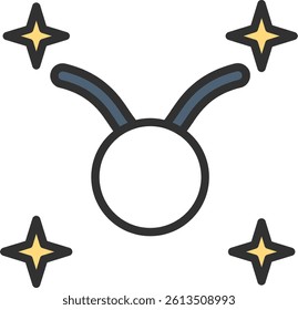 Taurus Outline Filled Style Icon