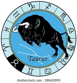 taurus or ox astrological zodiac sign, image isolated on white background 