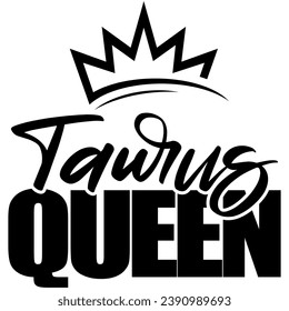 taurus queen black vector graphic design and cut file