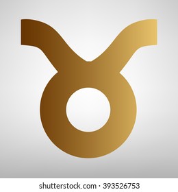 Taurus sign. Flat style icon