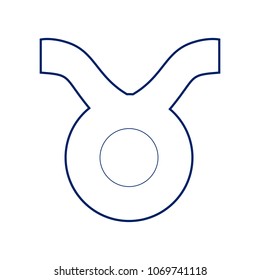 Taurus sign illustration. Vector. Flat style black icon on white.