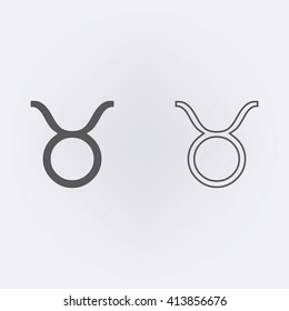Taurus sign . Vector illustration