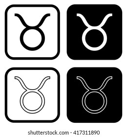 Taurus sign . Vector illustration