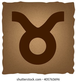 Taurus sign. Vintage effect