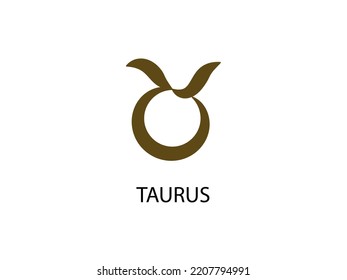 Taurus Symbol of the Horoscope. Zodiac Sign. Vector illustration of black Astrological signs 
for calendar, horoscope isolated on a background 
