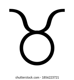 Taurus symbol on white background. Vector illustration.