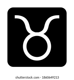Taurus symbol on white background. Vector illustration.