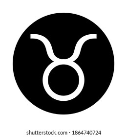 Stier-Symbol auf weißem Hintergrund. Vektorgrafik.