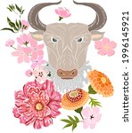 Taurus vector of Astrology design.horoscope circle with signs of zodiac set vector.signs such as a aries, taurus, gemini, cancer, leo, virgo, libra, scorpio, sagittarius, capricorn,aquarius,pisces.cow
