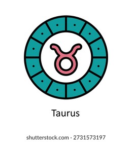 Taurus Vector Filled Outline icons. EPS 10 File