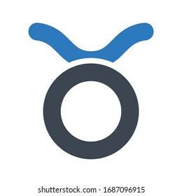 Taurus vector glyph color icon 