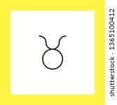 taurus vector icon. flat design