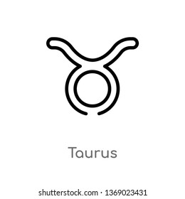 taurus vector line icon. Simple element illustration. taurus outline icon from zodiac concept. Can be used for web and mobile