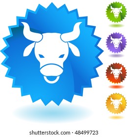 Taurus web button isolated on a background