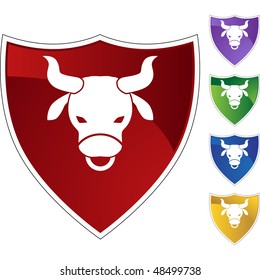 Taurus web button isolated on a background