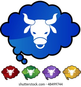 Taurus web button isolated on a background