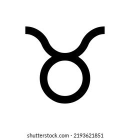 Taurus Zodiac Astrology Sign Icon Logo Symbol Vector Isolated on White