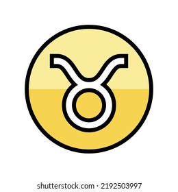 taurus zodiac color icon vector. taurus zodiac sign. isolated symbol illustration