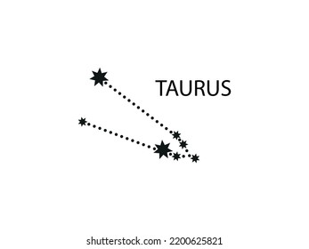 Taurus Zodiac Constellation. Sky map. Horoscope Symbol. Vector illustration of Astrological signs for calendar, horoscope
isolated on a background 
