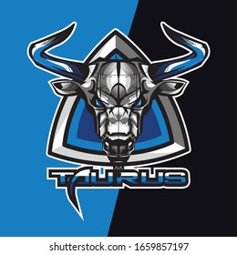 taurus zodiac esport logo and mascot game