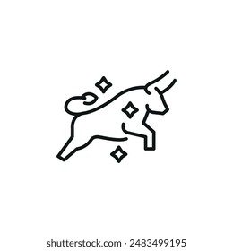 Taurus zodiac icon. Simple Taurus zodiac icon for social media, app, and web design. Vector illustration.