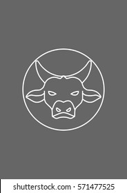 Taurus zodiac icon, Vector