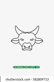 Taurus zodiac icon, Vector