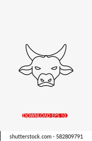Taurus zodiac icon, Vector