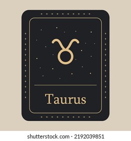 Icono de zodiaco de Taurus. Ilustración vectorial.