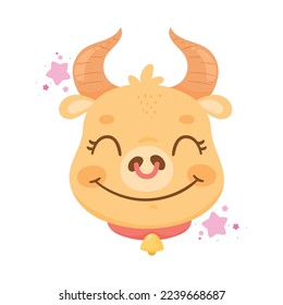 taurus zodiac kawaii style character