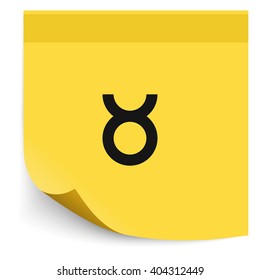 Taurus zodiac sign.