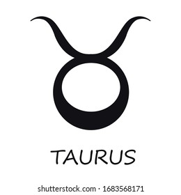 Taurus zodiac sign black vector illustration. Celestial bull esoteric earth silhouette symbol. Astrological constellation. Horoscope month prediction chart element. Isolated glyph icon