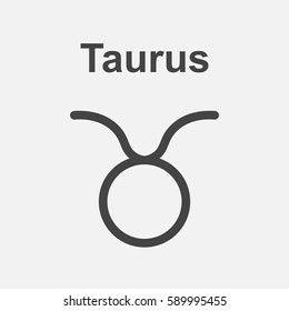 Taurus zodiac sign. Flat astrology vector illustration on white background.